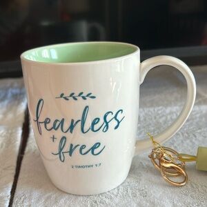 Dayspring Fearless and Free mug with tassel new